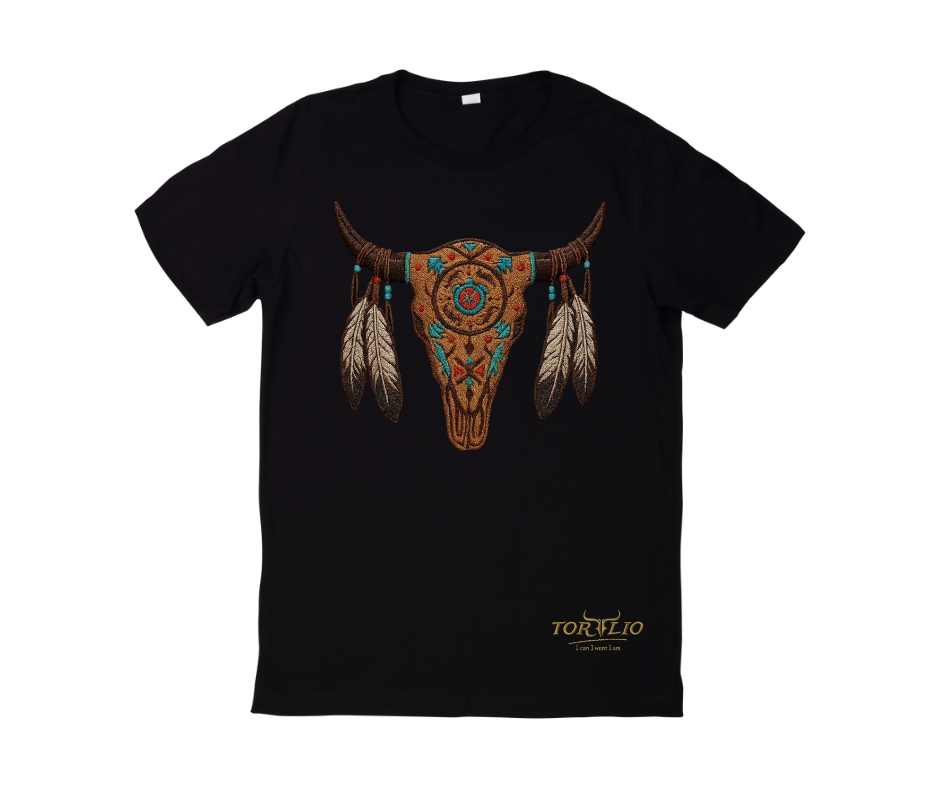 Playera Vaquera Toro plumas