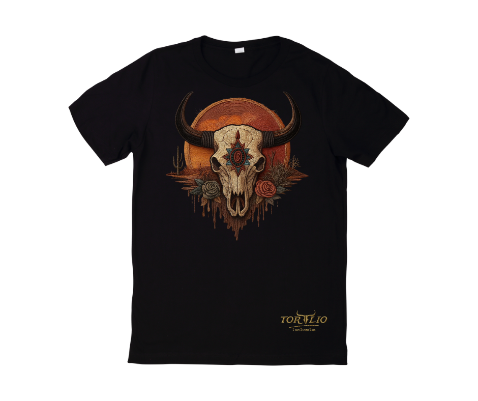 Playera Vaquera Toro Atardecer