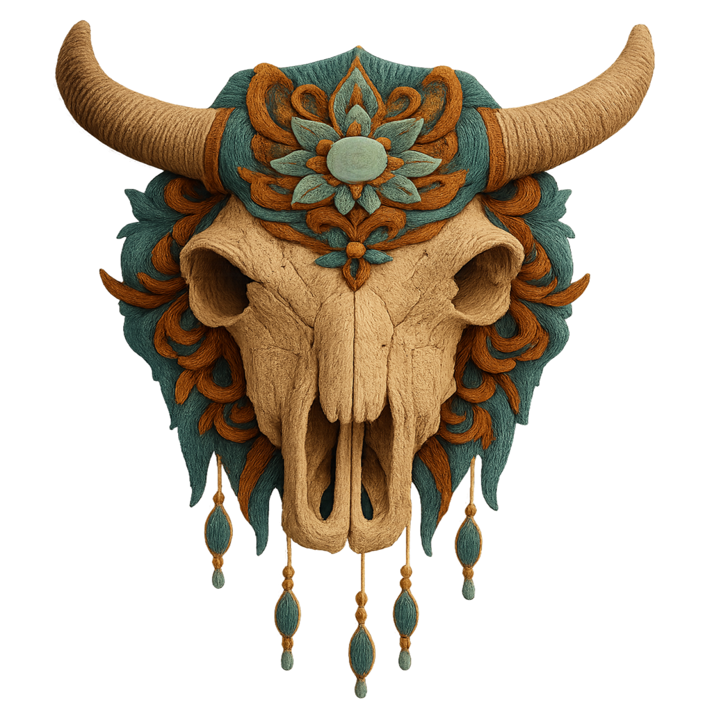 Playera Vaquera Craneo de Toro IV