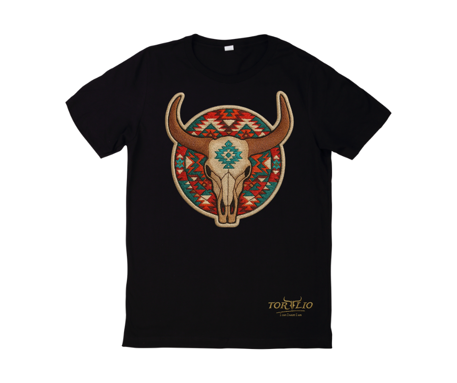 Playera Vaquera Circulo Toro Maya