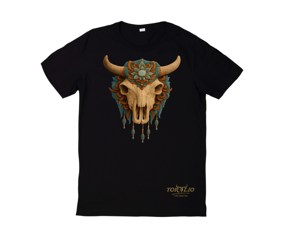 Playera Vaquera Craneo de Toro IV